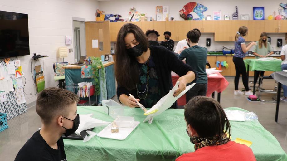 Students from Ashbrook, Belmont Central, Belmont Middle, Stuart W. Cramer, Cramerton, East Gaston, Mount Holly Middle, North Gaston, Pinewood, Pleasant Ridge, and Rankin participated in the Mount Holly Lantern Parade.  They carried their own handmade lanterns alongside other lanterns that complement